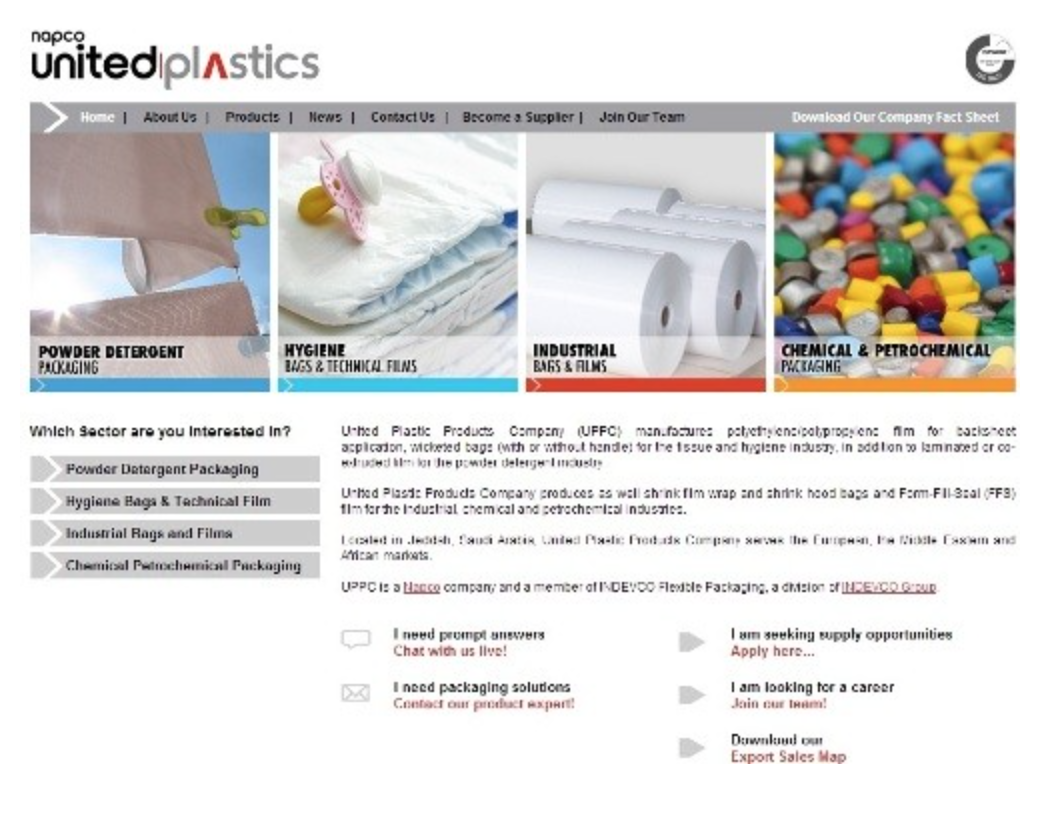 United Plastic Products Company Launches Visually-Appealing Website