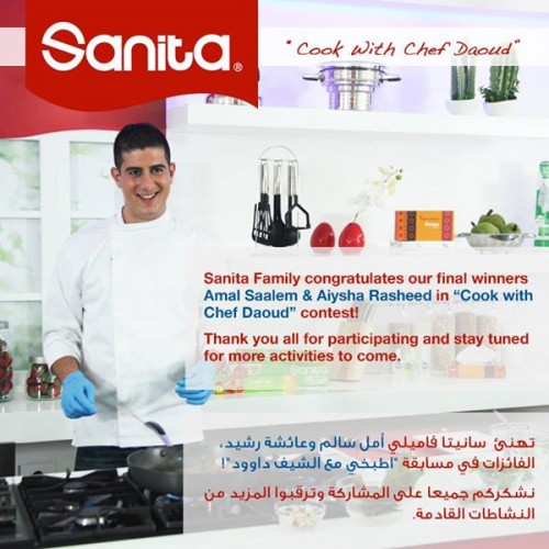 4 Winners Take Home Cash Prizes with SANITA FAMILY ‘Cook with Chef Daoud’ Campaign