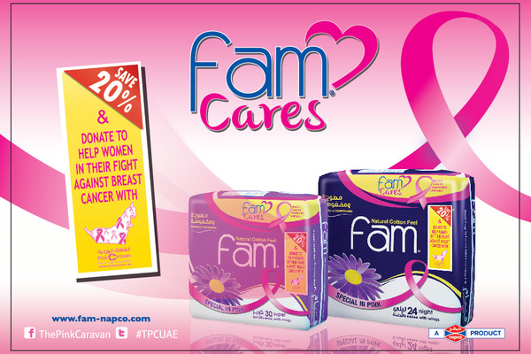Fam® Sponsors Pink Caravan Breast Cancer Awareness Initiative in the UAE