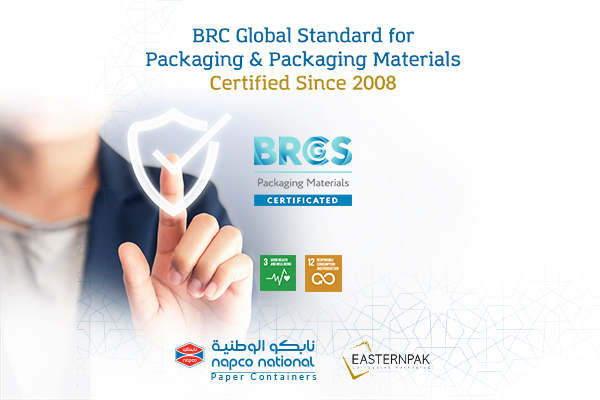 For more than 10 years, Napco Paper Containers “EASTERNPAK” Demonstrates its Commitment to BRC Global Standard for Packaging and Packaging Materials